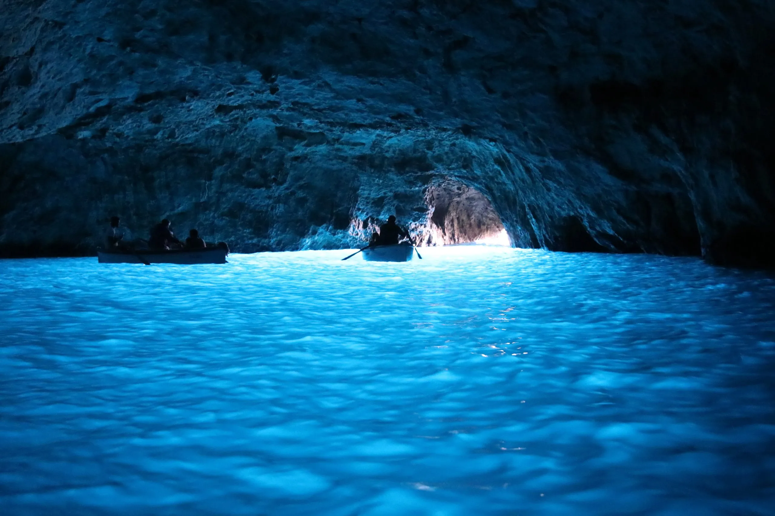 Blaue Grotte an der Küste der Insel Capri, Italien